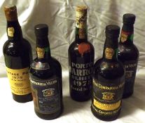 Five Bottles: Mixed Ports including Vintage Port 1979; Porto Barros Colheita 1978 and three others