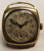 A second quarter of the 20th Century 9ct Gold Wrist Watch, Longines, 5154550, 1184N, the 15-jewel