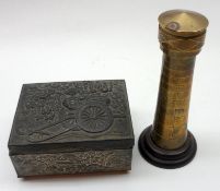 A Mixed Lot comprising: a Novelty Brass Lighthouse-shaped Table Lighter and a further early 20th