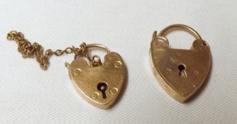 An early 20th Century 9ct Gold Bracelet Padlock, stamped “9ct Gold”; together with a further