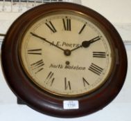 An early 20th Century Mahogany dial Timepiece, signed A E Porter – North Walsham, the moulded