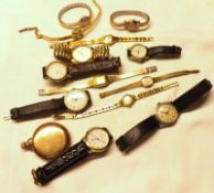 A Mixed Lot comprising:  Mostly late 20th Century Wrist Watches comprising thirteen examples