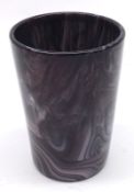 A Victorian Purple Slag Glass Beaker of round tapering form, 4” high