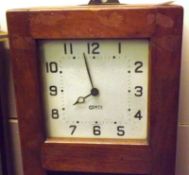A 1st half of the 20th Century Mahogany Cased Master Clock, Gents of Leicester, the plain mahogany