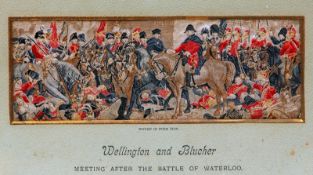 A Stevengraph “Wellington and Blucher” (meeting after the Battle of Waterloo), colours are good,