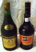 Two Bottles: Napoleon Brandy VSOP Reserve 12 1 litre; together with Bols Apricot Brandy Liqueur