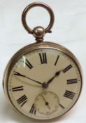 A third quarter of the 19th Century Silver cased open faced Pocket Watch, No 4598, the frosted and