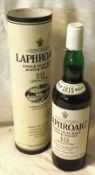 Cased Single Bottle: Laphroaig Single Islay Wine Malt Whiskey 10 year old