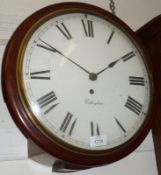 A first half of the 19th Century Mahogany cased dial Timepiece, signed Collingham, the plain