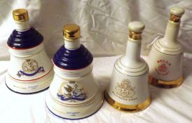 Four Wade Bells Decanters comprising: The Birth of Princess Eugenie; The Birth of Princess Beatrice;