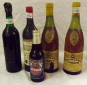 Five Bottles: Chateau Meyney 1966 and Moulin Vent des Hospices 1971 etc