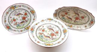 A quantity of Copeland Spode Dinner Wares, produced for Maple & Co of London, comprising of two oval