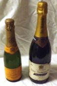 Two Bottles: Champagne Dry Monopole and Half Bottle Verve Cliquot Ponsardin