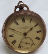 A last quarter of the 19th Century Silver cased open faced Pocket Watch, S Salkind, 51 Prince