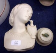 A Copeland Parian Ware Bust, Lesbia, modelled by W C Marshall RA, Sculptor, Crystal Palace Art