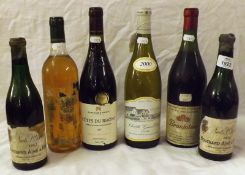 Six Bottles: two half-bottles Nuits Saint Georges 1952; Cotes du Rhone 1999 etc