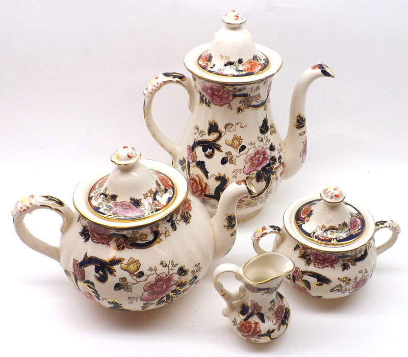 A Mason Mandalay Four Piece Tea/Coffee Service, comprising Coffee Pot, Teapot, Sugar Basin and Cream