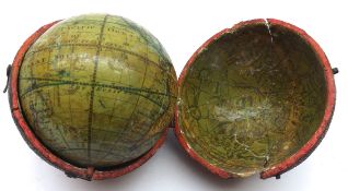 A 1st quarter of the 19th Century 3” Terrestrial Pocket Globe, Lane’s – London, the sphere with 12