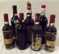 Seven Bottles including Cream Sherry, four half-bottles St Emillion etc and one unknown