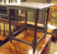 An 18th Century Oak Rectangular Occasional Table, the plain top with moulded edge over a similar