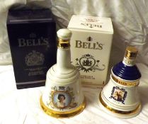 Four Wade Bells Decanters comprising: one boxed Diamond Jubilee; one boxed Celebrating the Royal