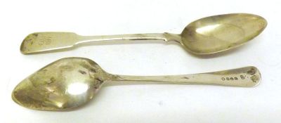 A Mixed Lot: a Victorian Fiddle pattern Serving Spoon, London 1840; together with a further Old