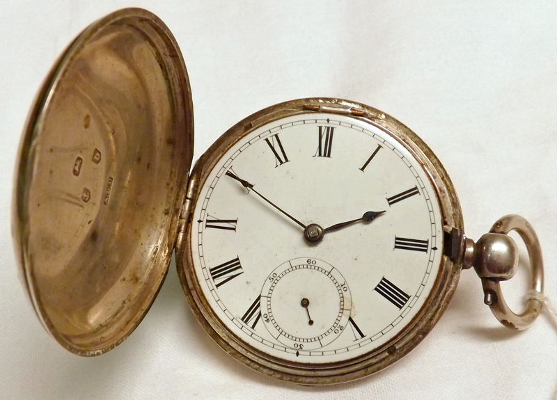 A last quarter of the 19th Century American Silver cased Full Hunter Watch, Waltham, Mass,
