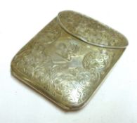 An unusual Edward VII Cigarette Case of rectangular double spring hinged form, decorated all over