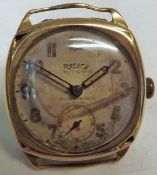 A 9ct Gold Dress Watch, Rotary, the jewelled movement to a signed and silvered Arabic dial, in a