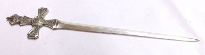 A Queen Elizabeth II Coronation Commemorative Paperknife in the form of a sword, Sheffield 1953,
