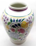 A large Poole Pottery Vase, decorated with floral sprays, 14” high
