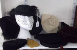 A small quantity of assorted Ladies Hats and Headwear, dating from the 1940-50s together with a