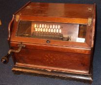 An American Tabletop Roller Organ – The Cabinet Roller Organ – possibly by the Auto Phone Company,