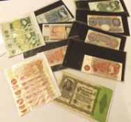 UK assorted Bank Notes comprising Somerset Ten Pounds 53B718903; O’Brien Five Pounds H62769188;