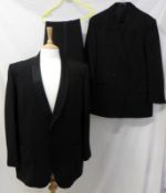 Two Gents Formal Black Dinner Suits, each comprising of Jackets with matching Trousers