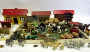 Vintage Farmyard Collection comprising of a quantity of pre and post-war painted lead Farm
