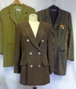A quantity of Vintage Designer Clothing, comprising of an Yves Saint Laurent Two Piece, comprising