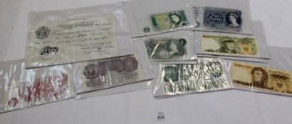 UK assorted Bank Notes comprising Beale Five Pounds N85007654; Fforde Five Pounds 50C486155; O’Brien