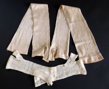 Regency period, two pairs of Ladies Fingerless Mittens/Gloves, comprising of Ladies Long Elbow