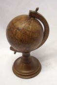 A 20th Century small Tabletop Globe, produced by The Old World Globe Company Made in Italy, 8” high