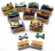 A small collection of Matchbox Models of Yesteryear, to include Y-16 1904 Spyker; Y-14 1911