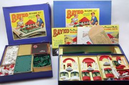 Bayco Building Set to include No 3 Outfit; and Building Set No 1; together with a small box