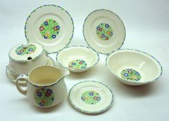 A quantity of Heal & Sons of London Country Bunch Tableware, comprising six Bowls, four Side Plates,