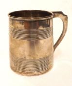 A small George III Cup with ribbed decoration, London 1802, Maker’s Mark TW, weight approx 3 oz,