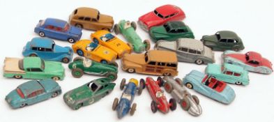 A collection of Dinky Die Cast Vehicles and Racing Cars, to include Studebaker Golden Hawk 169;