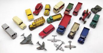 A box containing a mixed lot of mostly Dinky Toys Commercial Vehicles, to include Observation Coach,