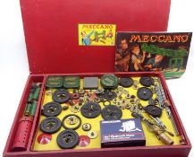 Meccano 1947 Outfit No 8, in red box (virtually complete) and Clockwork Motor No 1 from 1978