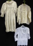 A good collection of Children’s Vintage Clothing, to include several White Cotton Baby Gowns, Silk