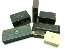 A Mixed Lot of seven assorted Vintage Leather and other small Cases, to include photograph case,