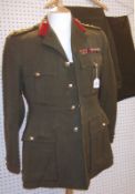 QEII Army Officer’s Jacket and Trousers, eight WWII etc Medal Ribbons attached